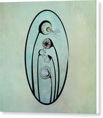 Load image into Gallery viewer, Geometric Stems in an Oval frame - Canvas Print

