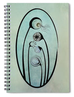 Load image into Gallery viewer, Geometric Stems in an Oval frame - Spiral Notebook
