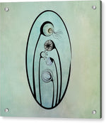 Load image into Gallery viewer, Geometric Stems in an Oval frame - Acrylic Print
