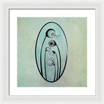 Load image into Gallery viewer, Geometric Stems in an Oval frame - Framed Print
