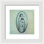Load image into Gallery viewer, Geometric Stems in an Oval frame - Framed Print
