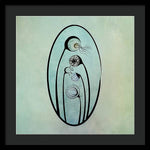 Load image into Gallery viewer, Geometric Stems in an Oval frame - Framed Print
