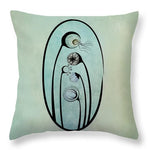 Load image into Gallery viewer, Geometric Stems in an Oval frame - Throw Pillow
