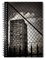 Load image into Gallery viewer, Gritty London Tower Block and Fence - East End London - Spiral Notebook
