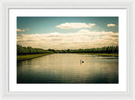 Load image into Gallery viewer, Hampton Court Long Lake's Swans - Framed Print
