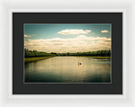 Load image into Gallery viewer, Hampton Court Long Lake's Swans - Framed Print
