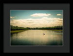 Load image into Gallery viewer, Hampton Court Long Lake's Swans - Framed Print
