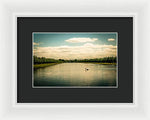 Load image into Gallery viewer, Hampton Court Long Lake's Swans - Framed Print
