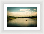Load image into Gallery viewer, Hampton Court Long Lake's Swans - Framed Print

