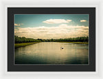 Load image into Gallery viewer, Hampton Court Long Lake's Swans - Framed Print

