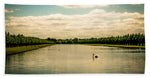 Load image into Gallery viewer, Hampton Court Long Lake's Swans - Bath Towel

