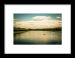 Load image into Gallery viewer, Hampton Court Long Lake's Swans - Framed Print
