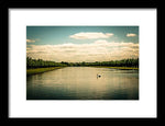 Load image into Gallery viewer, Hampton Court Long Lake's Swans - Framed Print
