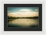 Load image into Gallery viewer, Hampton Court Long Lake's Swans - Framed Print
