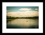 Load image into Gallery viewer, Hampton Court Long Lake's Swans - Framed Print
