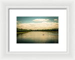 Load image into Gallery viewer, Hampton Court Long Lake's Swans - Framed Print
