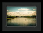 Load image into Gallery viewer, Hampton Court Long Lake's Swans - Framed Print
