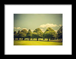 Load image into Gallery viewer, Hampton Court Palace Gardens Triangular Trees - Framed Print
