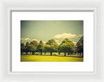 Load image into Gallery viewer, Hampton Court Palace Gardens Triangular Trees - Framed Print
