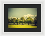 Load image into Gallery viewer, Hampton Court Palace Gardens Triangular Trees - Framed Print
