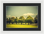 Load image into Gallery viewer, Hampton Court Palace Gardens Triangular Trees - Framed Print
