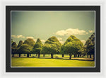 Load image into Gallery viewer, Hampton Court Palace Gardens Triangular Trees - Framed Print
