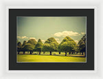 Load image into Gallery viewer, Hampton Court Palace Gardens Triangular Trees - Framed Print
