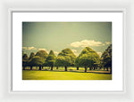 Load image into Gallery viewer, Hampton Court Palace Gardens Triangular Trees - Framed Print
