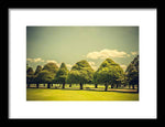 Load image into Gallery viewer, Hampton Court Palace Gardens Triangular Trees - Framed Print
