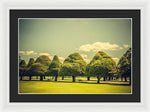Load image into Gallery viewer, Hampton Court Palace Gardens Triangular Trees - Framed Print
