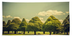 Load image into Gallery viewer, Hampton Court Palace Gardens Triangular Trees - Bath Towel
