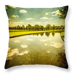 Load image into Gallery viewer, Hampton Court The Great Fountain Garden Curved Canal - Throw Pillow
