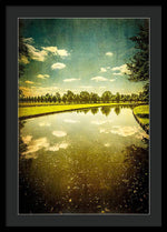 Load image into Gallery viewer, Hampton Court The Great Fountain Garden Curved Canal - Framed Print
