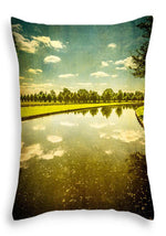 Load image into Gallery viewer, Hampton Court The Great Fountain Garden Curved Canal - Throw Pillow
