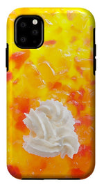 Load image into Gallery viewer, Jelly and a big dollop of cream close up photograph - Phone Case
