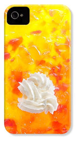 Load image into Gallery viewer, Jelly and a big dollop of cream close up photograph - Phone Case
