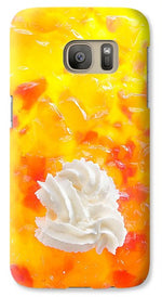 Load image into Gallery viewer, Jelly and a big dollop of cream close up photograph - Phone Case
