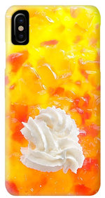 Load image into Gallery viewer, Jelly and a big dollop of cream close up photograph - Phone Case
