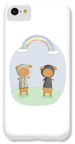 Load image into Gallery viewer, Lamb Carrots Cute Friends Under a Rainbow Illustration - Phone Case
