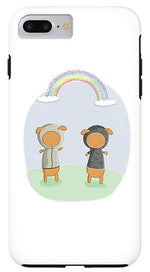 Load image into Gallery viewer, Lamb Carrots Cute Friends Under a Rainbow Illustration - Phone Case
