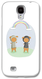 Load image into Gallery viewer, Lamb Carrots Cute Friends Under a Rainbow Illustration - Phone Case
