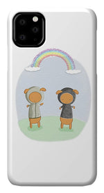 Load image into Gallery viewer, Lamb Carrots Cute Friends Under a Rainbow Illustration - Phone Case

