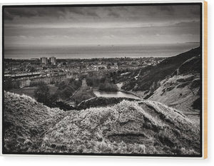 Land of Scotland BW - Wood Print