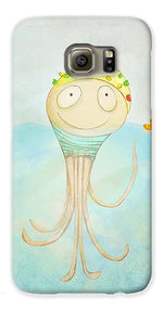 Load image into Gallery viewer, Little Octopus the Swimming Champ and his Rubber Ducky - Phone Case
