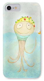 Load image into Gallery viewer, Little Octopus the Swimming Champ and his Rubber Ducky - Phone Case
