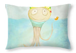Load image into Gallery viewer, Little Octopus the Swimming Champ and his Rubber Ducky - Throw Pillow
