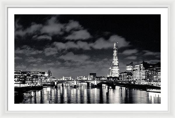 London Lights at Night - Framed Print