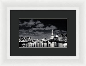 London Lights at Night - Framed Print