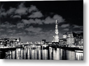 London Lights at Night - Metal Print