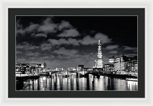 London Lights at Night - Framed Print